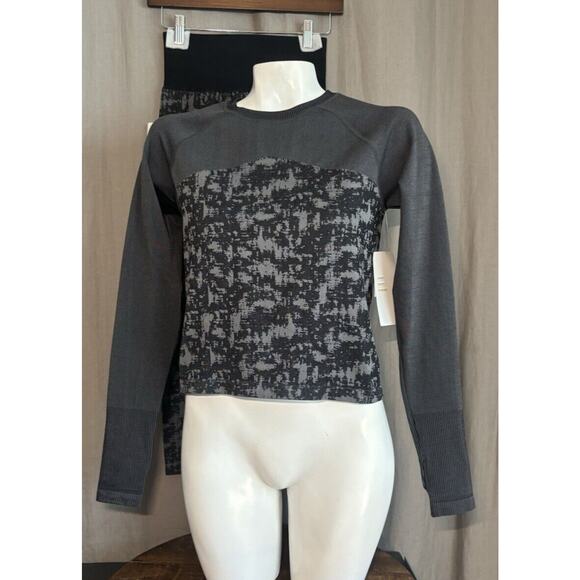 ZELLA NWT Women’s two piece Set Long Sleeve Top And leggings Black and grey - Picture 7 of 16